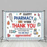 Aperturee - Aperturee Cartoon Happy Pharmacy Week Appreciate All Backdrop